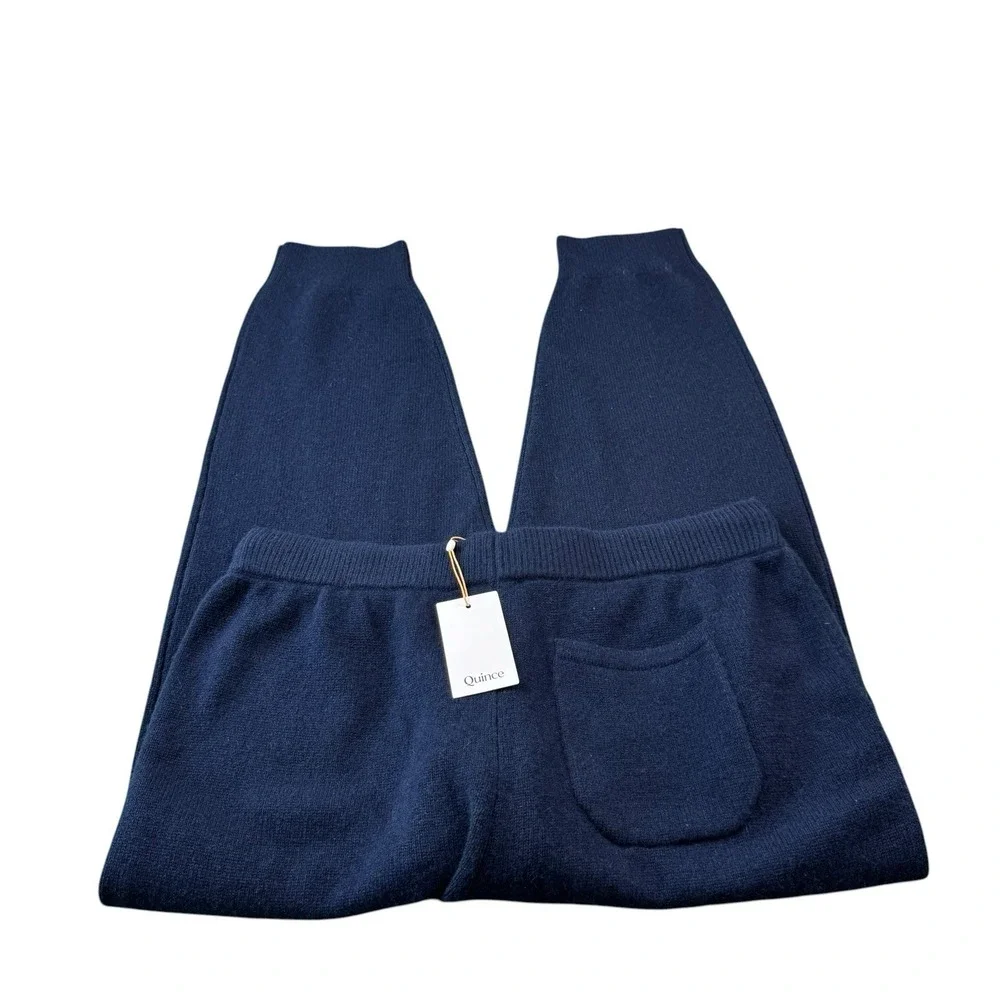 Quince Mongolian Cashmere Blue Men's Sweatpant Size XL NWT - Picture 2 of 4